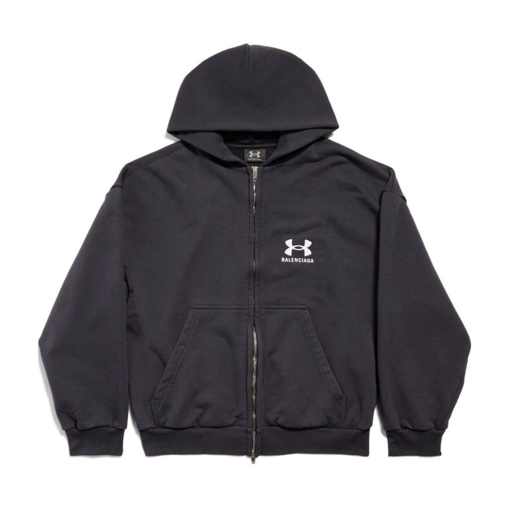 Balenciaga X Under Armour Men's and Women's Alphabet Printed Hooded Zipper Long Sleeve Sweatshirt Jacket Knit Sweatpants Pants Set Suit #72338