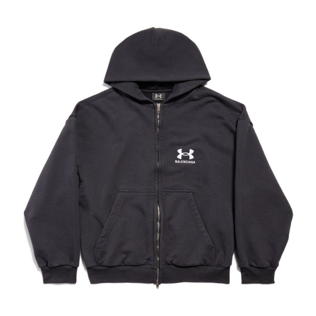 Balenciaga X Under Armour Men's and Women's Alphabet Printed Hooded Zipper Long Sleeve Sweatshirt Jacket Knit Sweatpants Pants Set Suit #72338