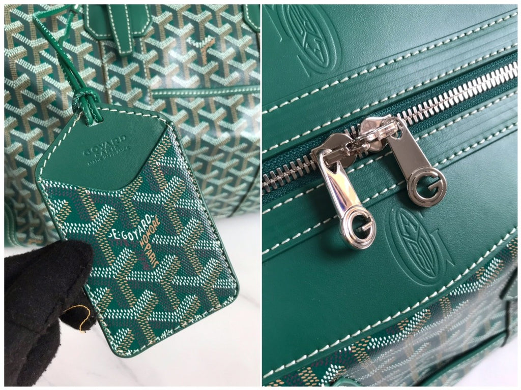 GOYARD Men's And Women's Old Flower Full Print Canvas Collocation Cowhide Shoulder Cross Handbag Travel Bag Bags #75471