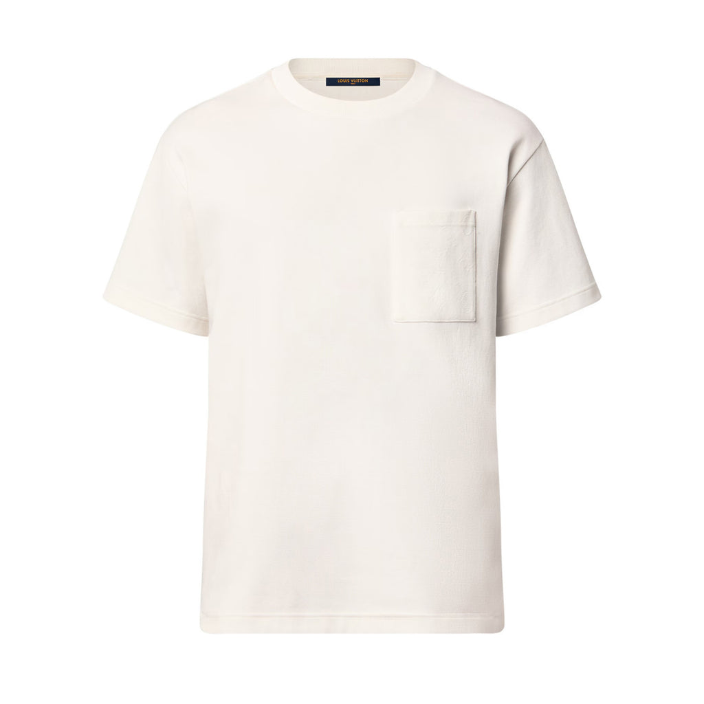 Louis Vuitton Men's Summer Solid Colour Pocket Round Neck Cotton Short Sleeve T-Shirt #74562