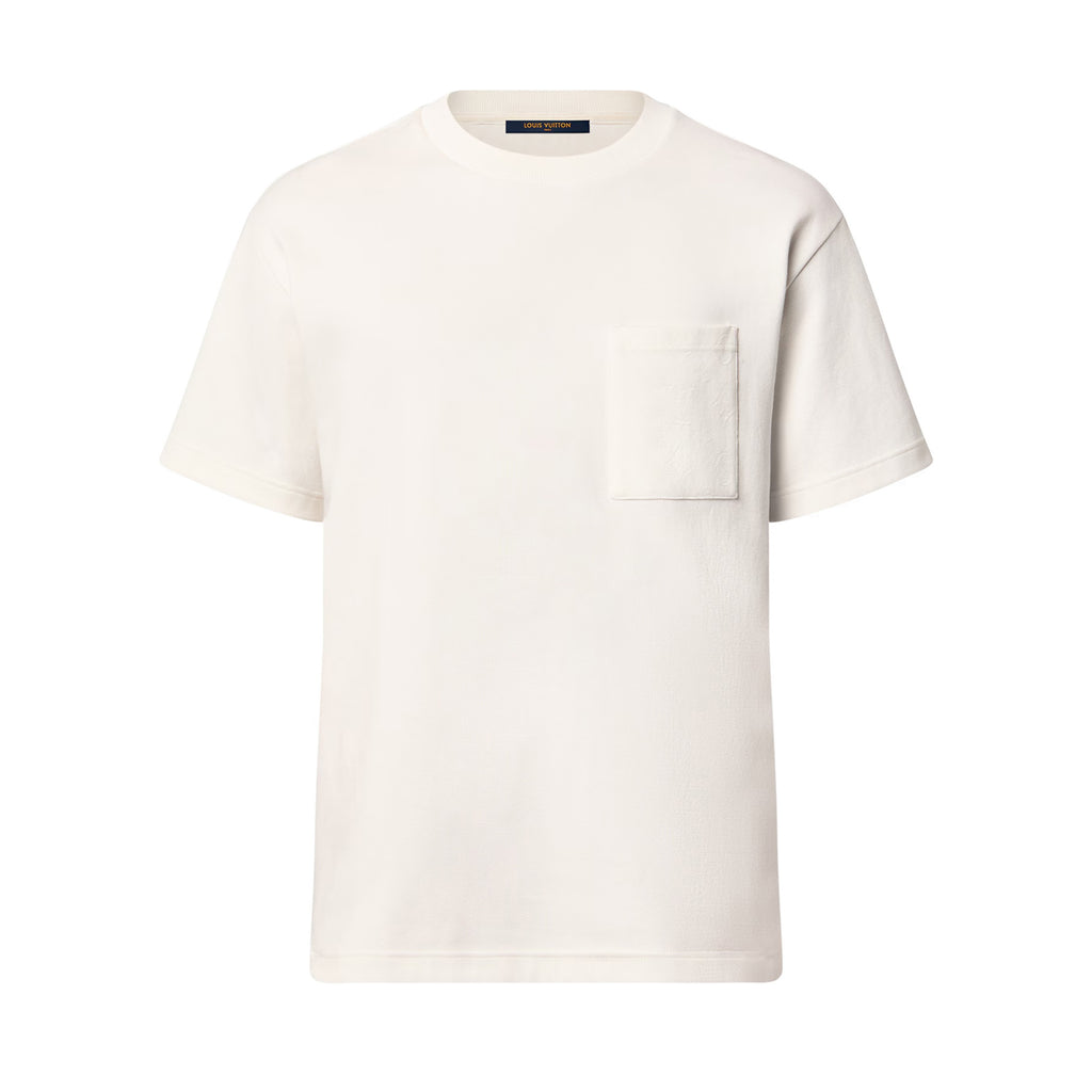 Louis Vuitton Men's Summer Solid Colour Pocket Round Neck Cotton Short Sleeve T-Shirt #74562