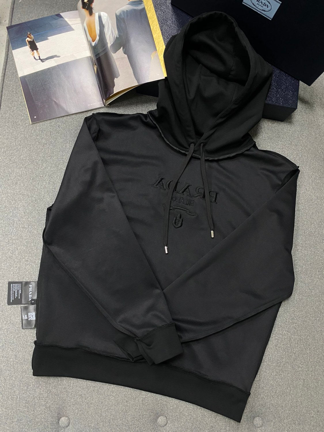 Prada Men's Embroidered Tech Fleece Sweatshirt #287460
