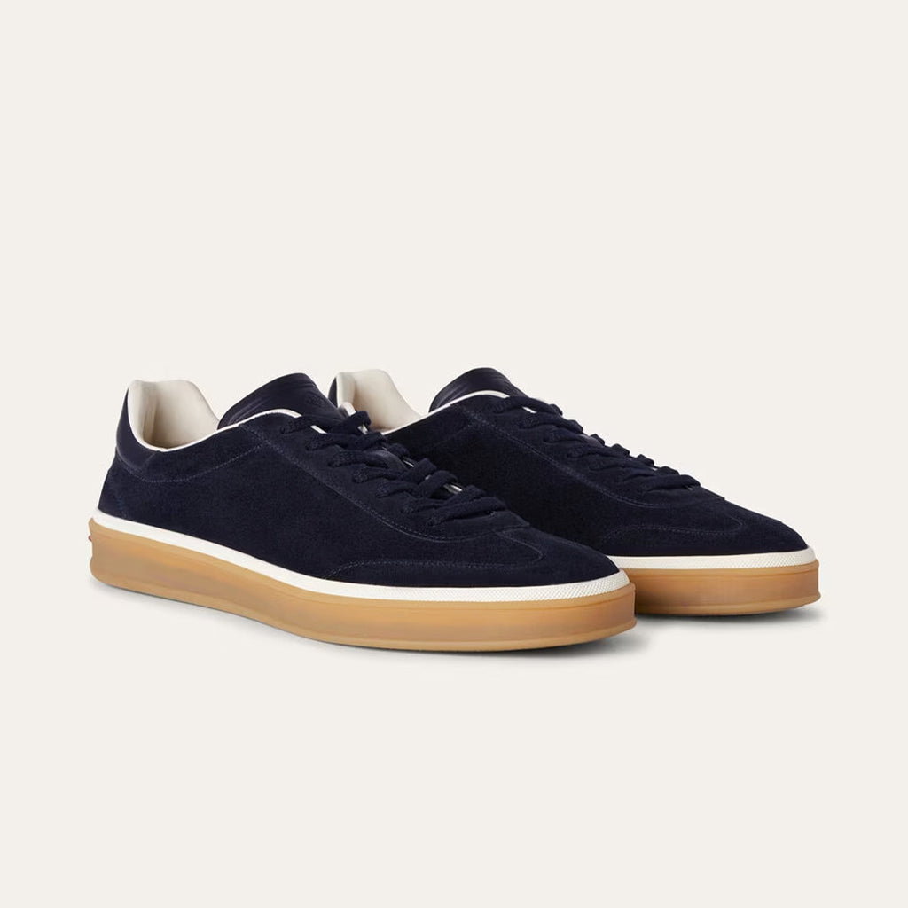 Loro Piana Men's Tennis Walk Dexun Sports Shoes Suede Round Toe Lace-Up Solid Color Four-Season Casual Shoes Low-Top Sneakers Ngvp #315199