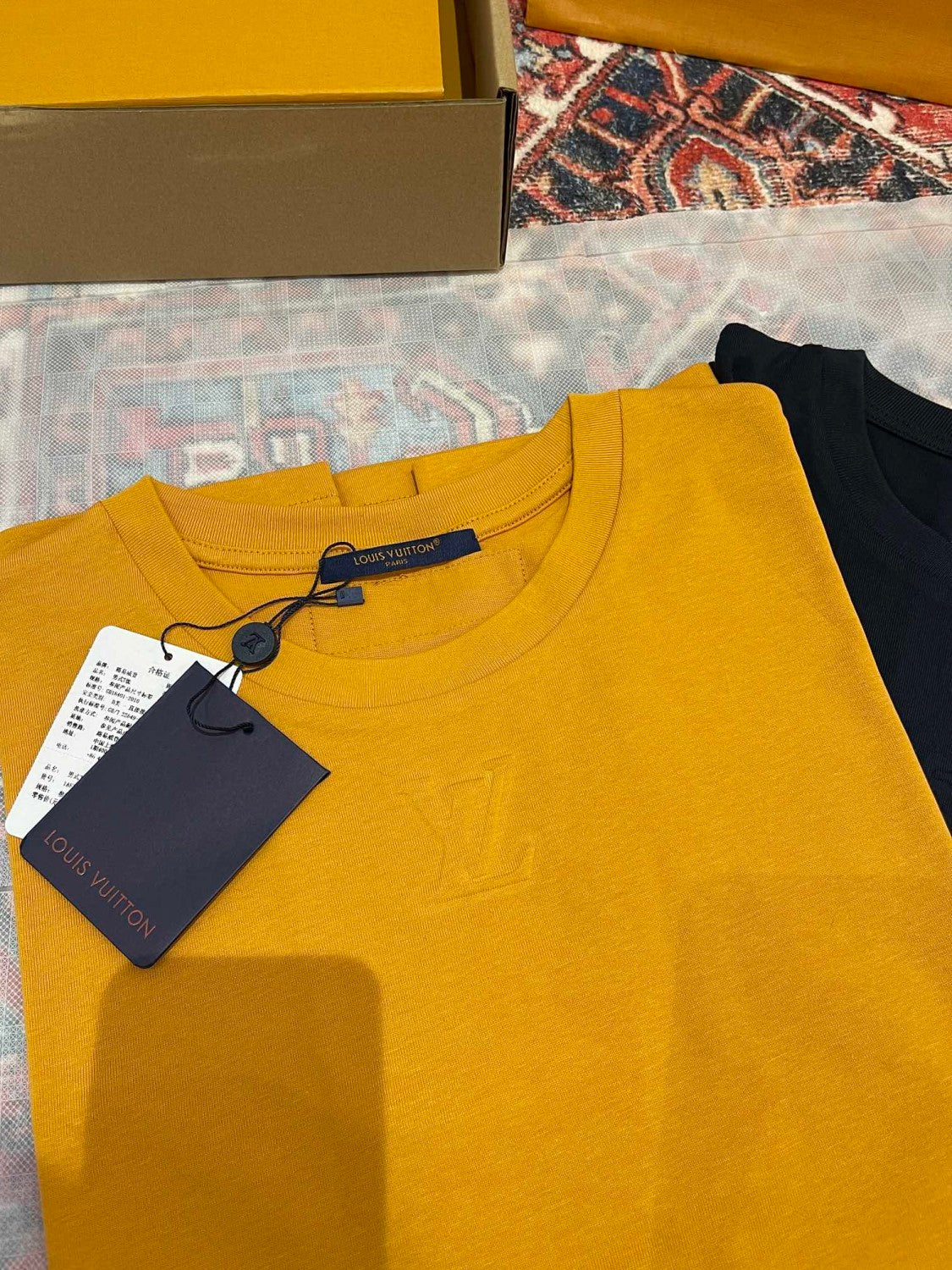 Louis Vuitton Men's Summer Solid Color Embroidered Logo Round Neck Cotton Short Sleeve T-Shirt #74122