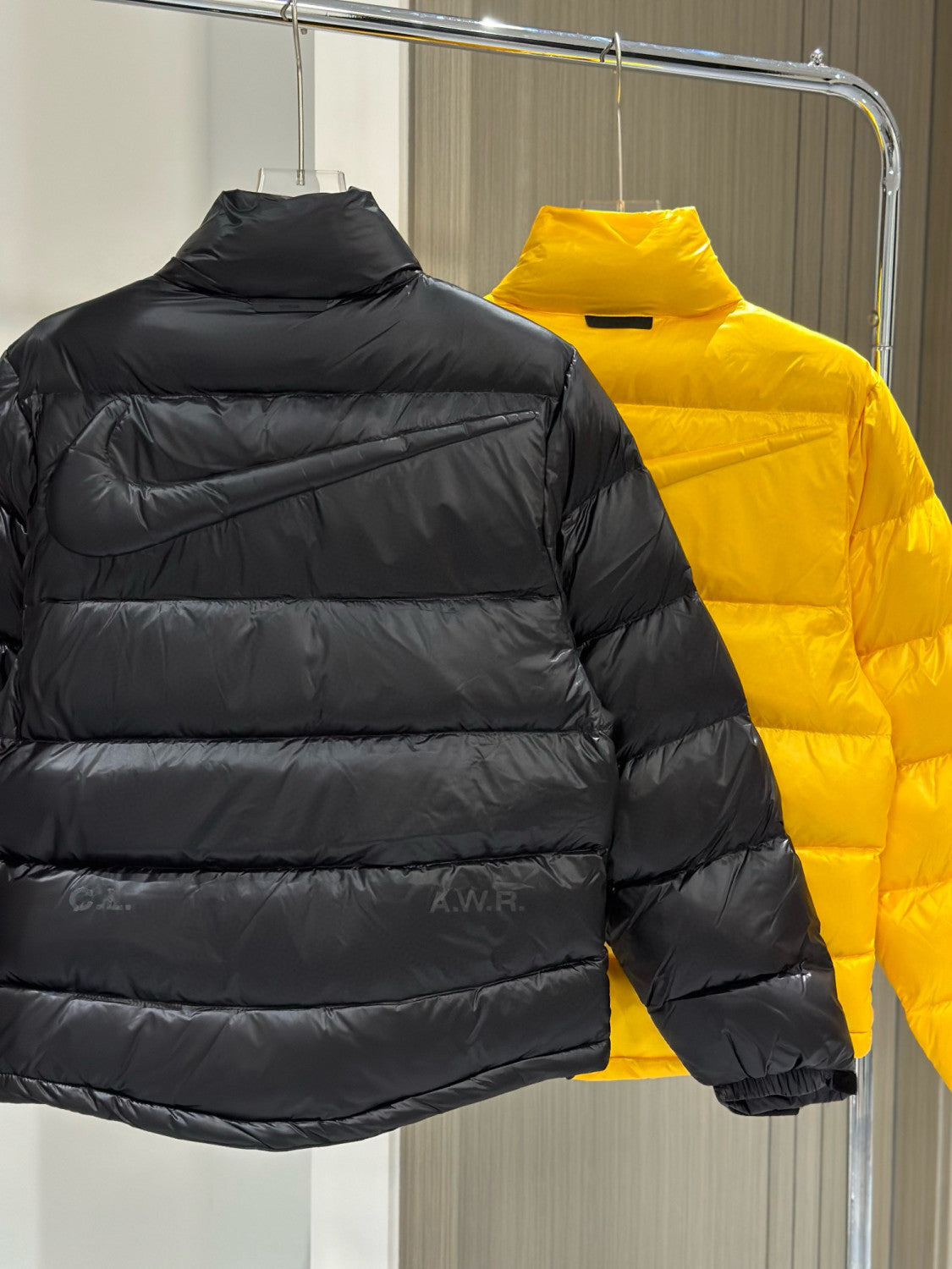 Nike x Drake Nocta Men's Winter Solid Colour Logo Lapel Zipper Long Sleeve Puffer Down Jacket #97737