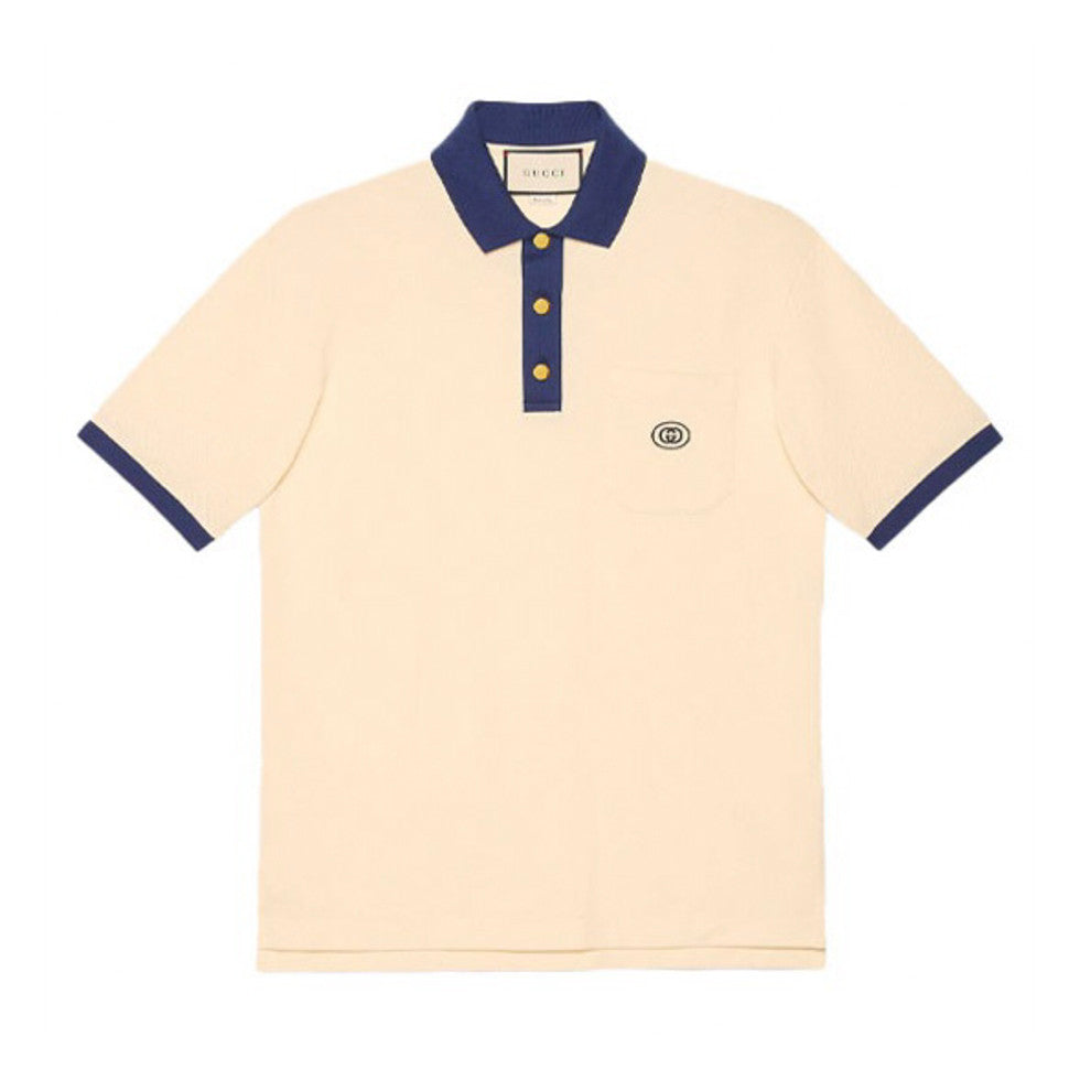 Gucci Men's Summer Decorated Interlocking Double G Label Stretch Cotton Polo Shirt Short Sleeve T-Shirt #99859