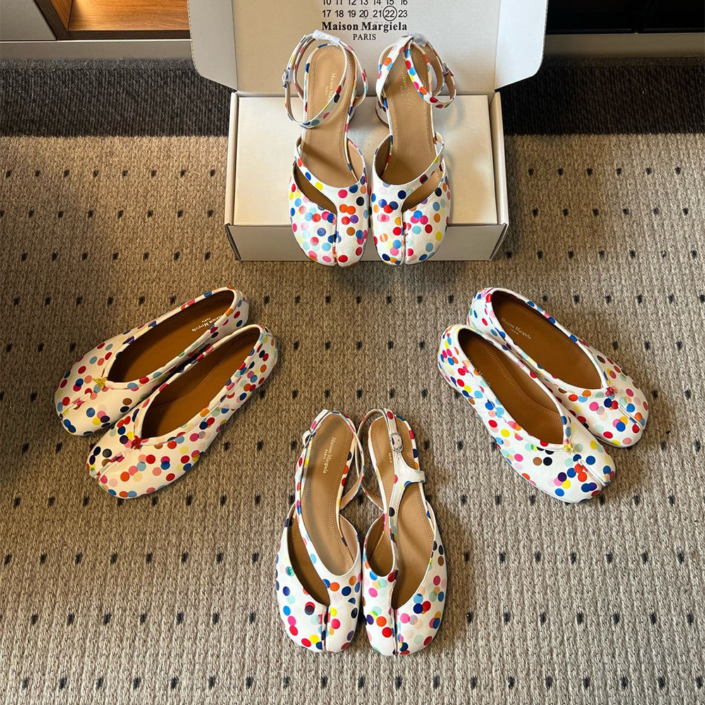 Maison Margiel Polka Dot Split Toe Shoes #381391