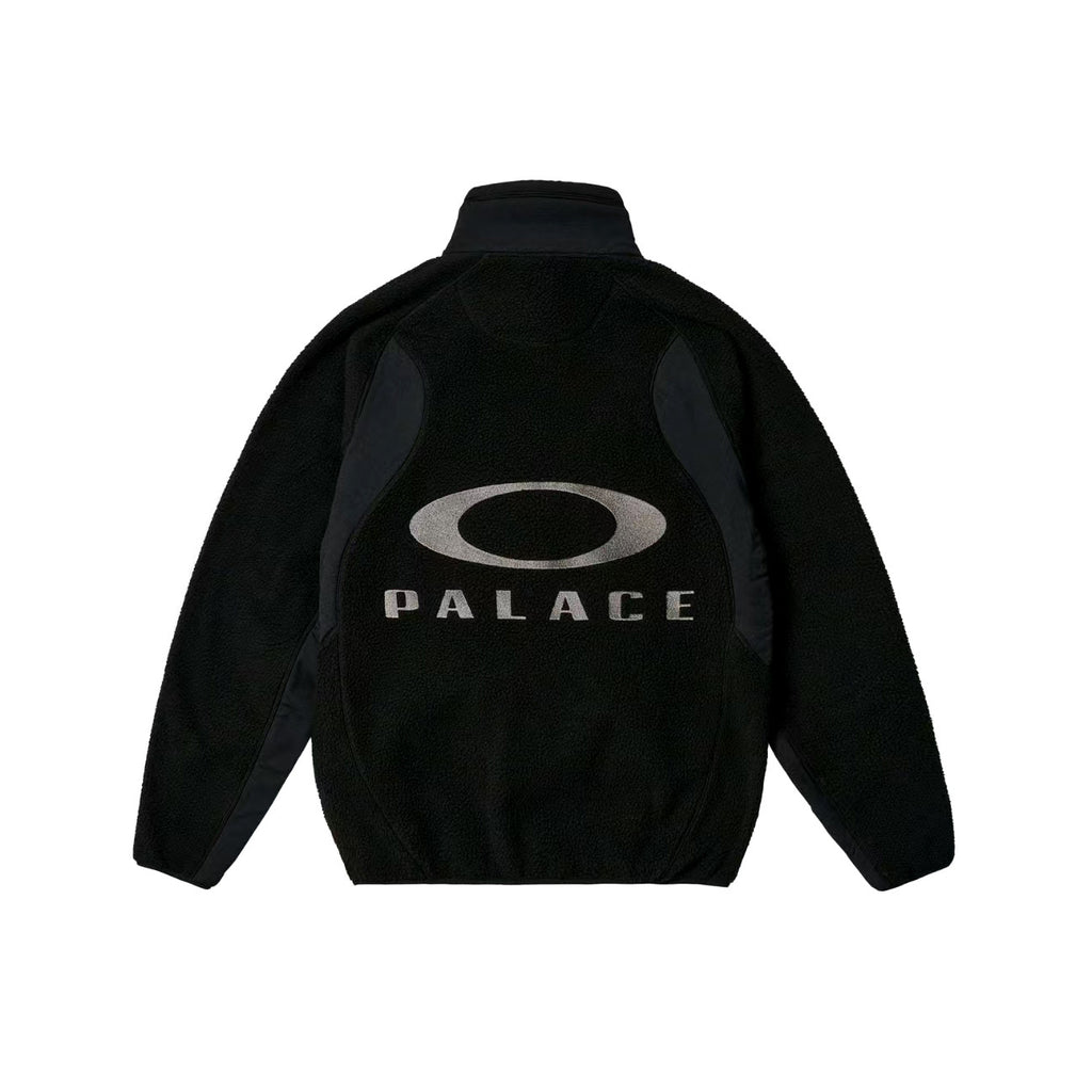 PALACE X Oakley Men's Fall/Winter Fashion Casual High Neck Zipper Logo Embroidered Stand Up Collar Fleece Jacket #79439