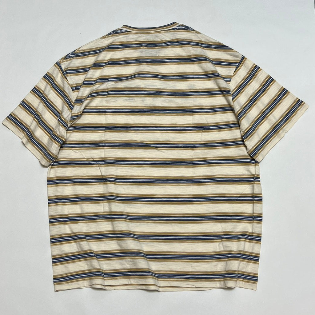 Lanvin X Gallery Dept Men's Summer Logo Letter Embroidery Stripe Round Neck Loose Short Sleeve T-Shirt #72353