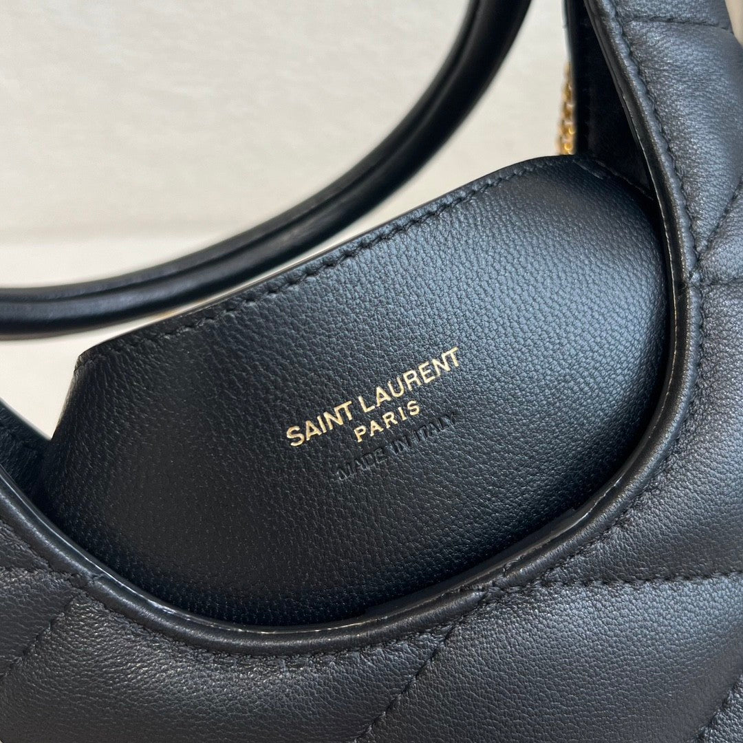 SAINT LAURENT Women's Fashion Sade Hobo Lambskin Shoulder Bag Exquisite Pure Color Casual Handbag Bag #71875
