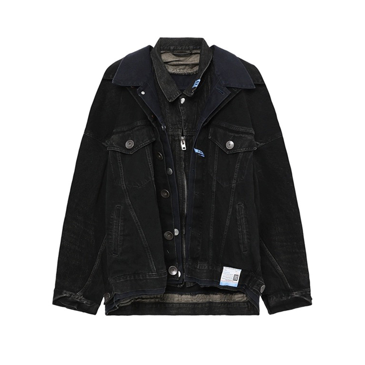 Maison Mihara Yasuhiro  Men's Spring/Summer Fashion High Street Trend Multi-Layered Buttoned Old Loose Denim Jacket Ngvp #7687