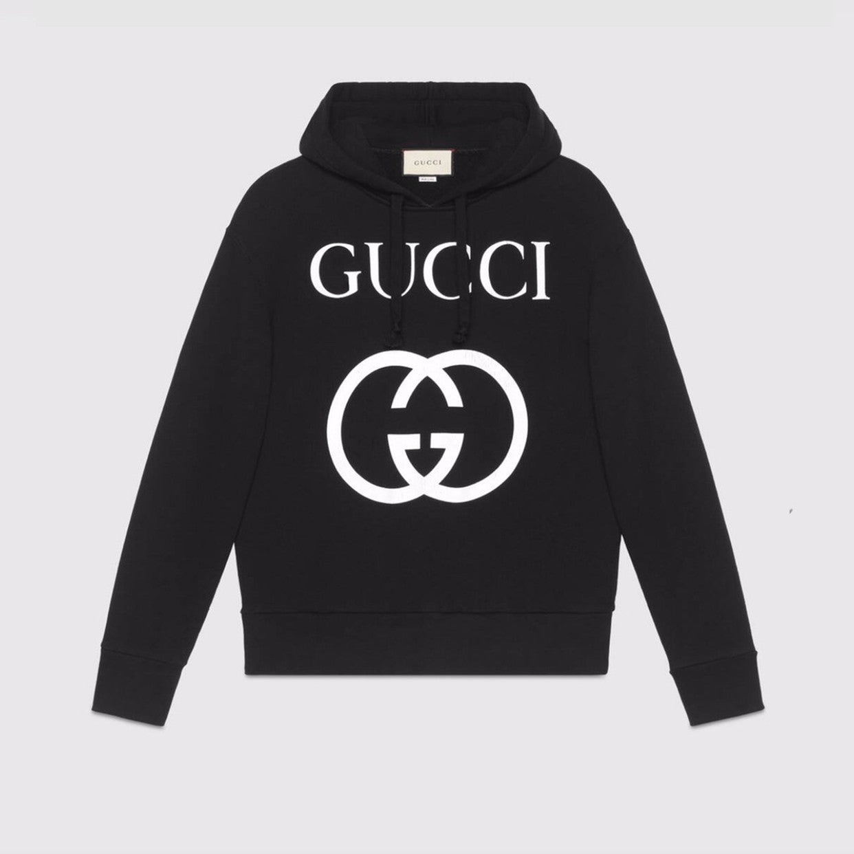 Gucci Men's Spring And Autumn Cotton Logo Printed Solid Color High Street Style Fitted Long Sleeve Hooded Sweatshirt #71448
