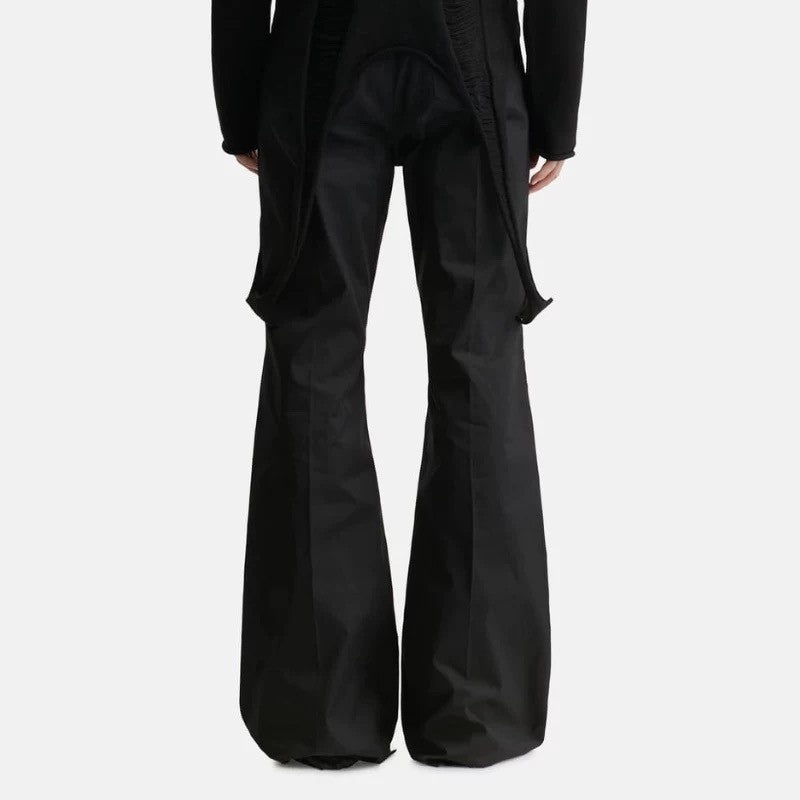 Rick Owens Men's Dark Style Trend Zipper God Pants Skinny Leg Long Flared Trousers Trendy High Street Men's Clothing Ngvp #1994