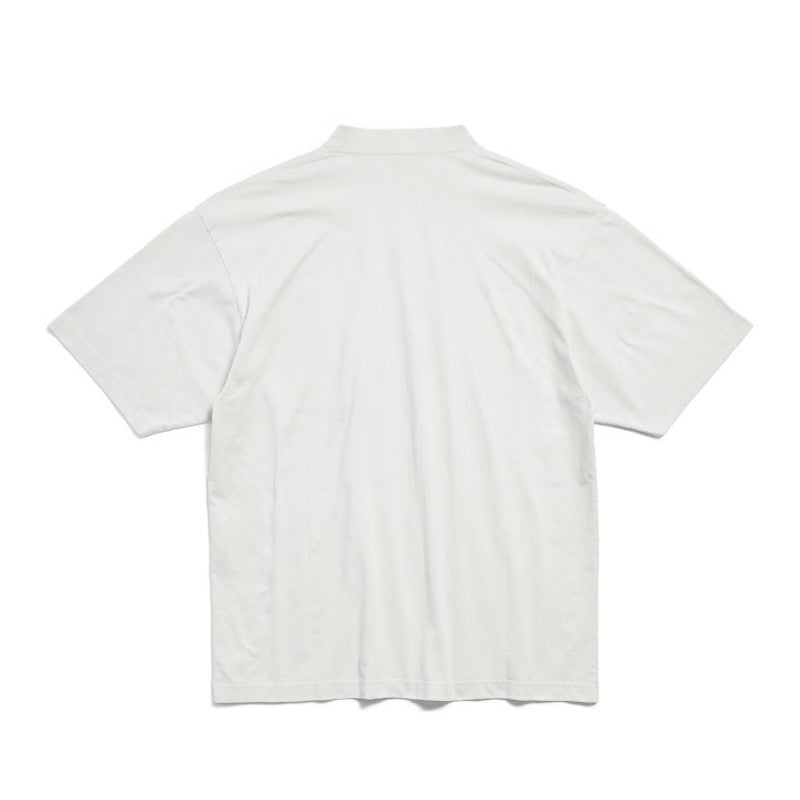 Balenciaga Men's and Women's Summer Solid Color Letter Printed Round Neck Cotton Short Sleeve T-Shirt #99688