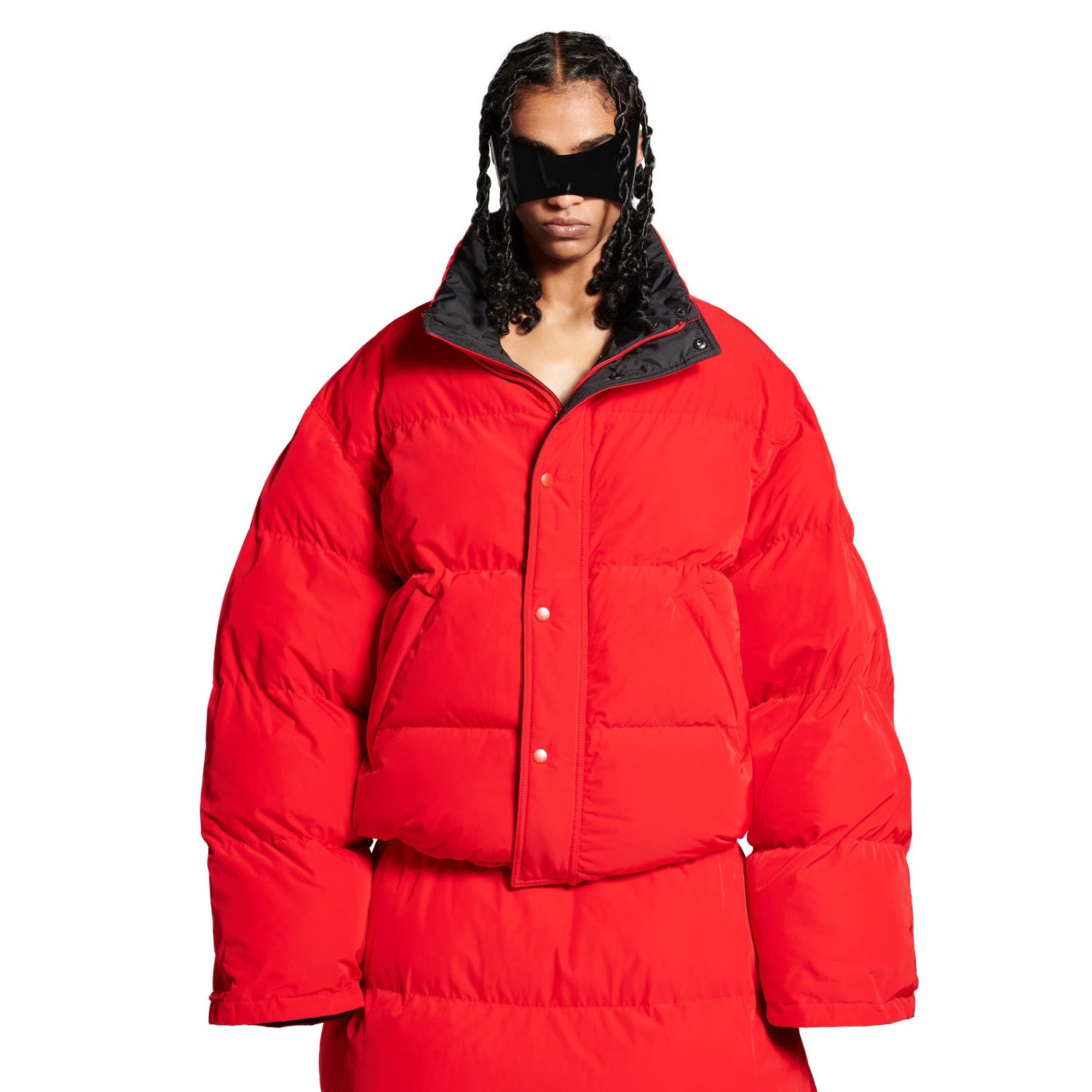 Balenciaga Men's And Women's Winter Retro Solid Color Reversible Loose Short Down Jacket Coat Ngvp #9731