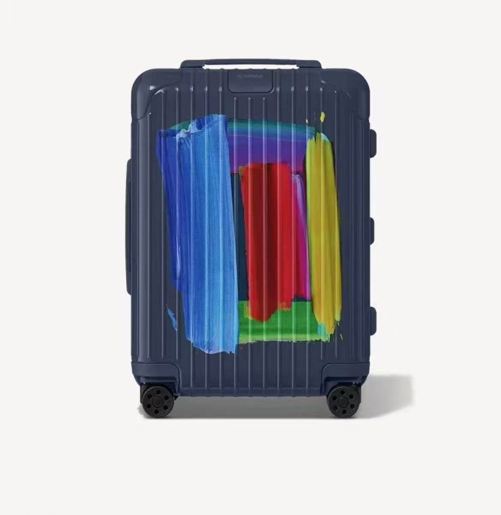 Rimowa Essential's Threshold Boarding Suitcase Limited Edition Artistic Color-block Printed Trolley Travel Suitcase Box Luggage #195325