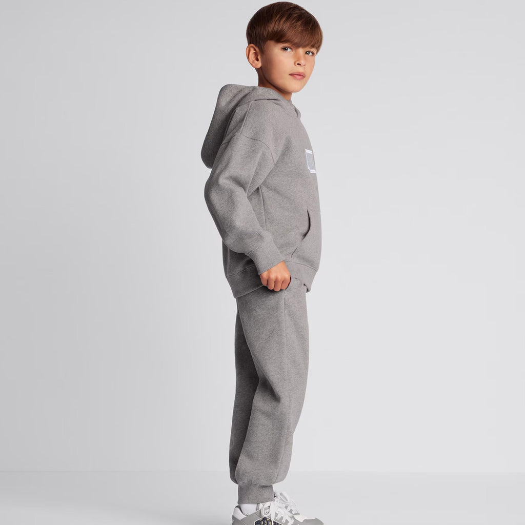 Dior Kid's Spring And Autumn Gray Letter Embroidery Hooded Long Sleeve Cotton Sweatshirt Drawstring Knit Track Pants Set #31245