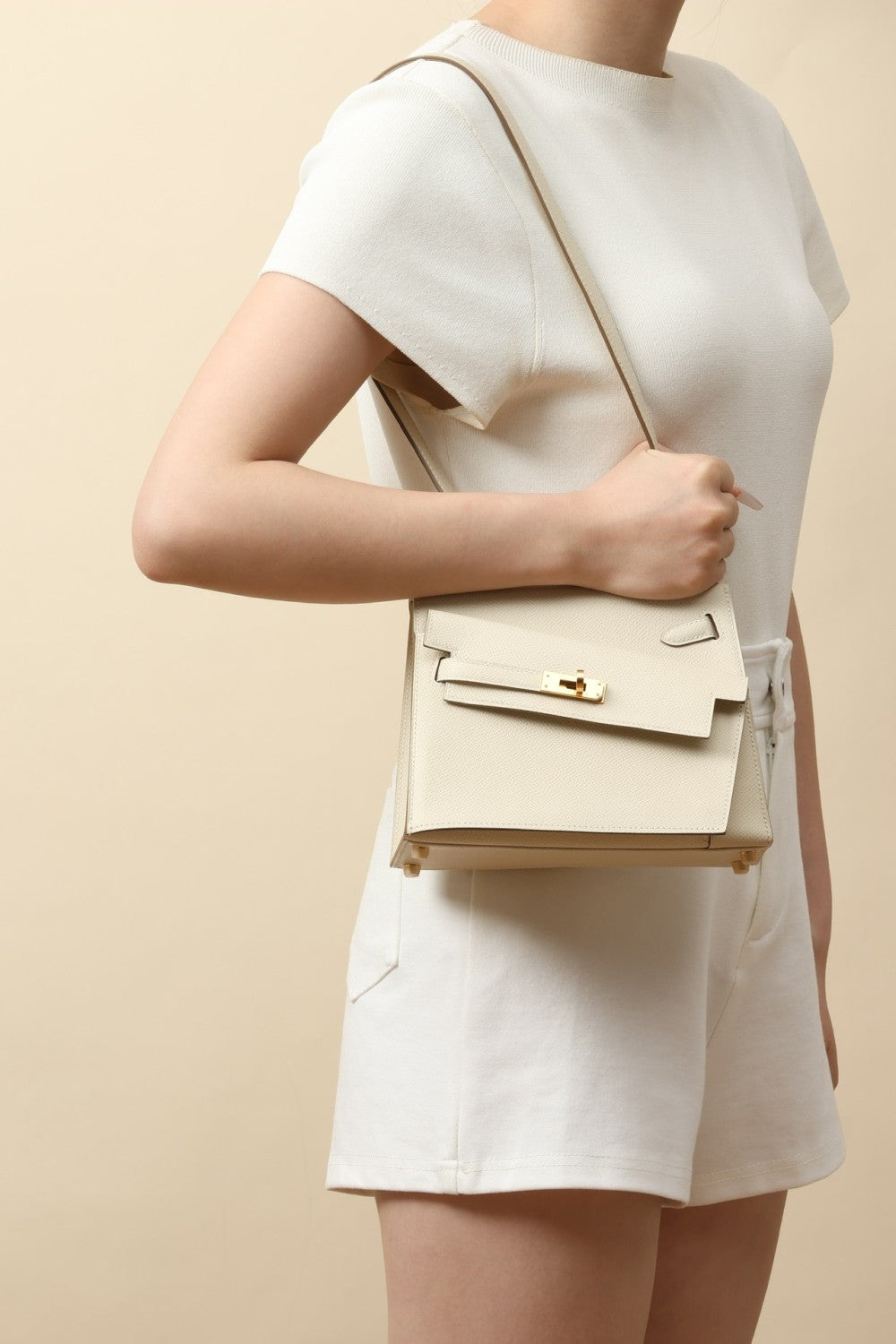 Hermes Women's Fashion Classic Reversible Asymmetric Silver Buckle Cowhide Shoulder Crossbody Tote Bag Bags #78783