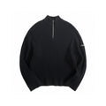 Balenciaga Men's And Women's Spring/Fall Fashion Classic Solid Color High-Neck Pullover Half Zip Ribbed Sweater #78716