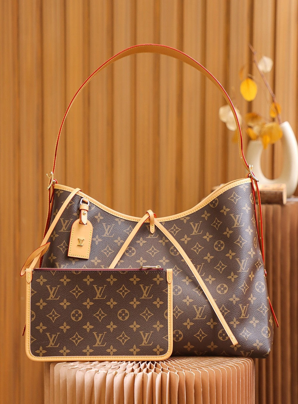 Louis Vuitton Women's CarryAll MM Monogram Handbags M46197 #333545