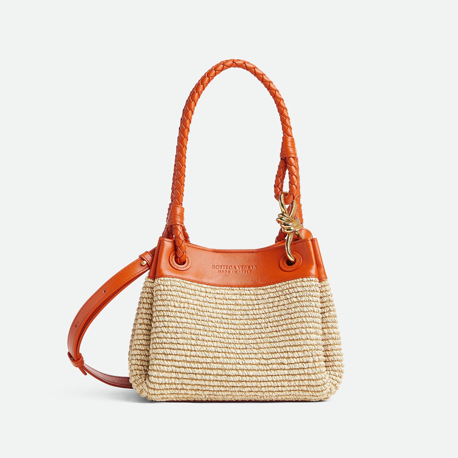 Bottega Veneta Small Parachute Women's Adjustable Detachable Shoulder Strap Raffia And Leather Shoulder Bag Handbag Bags #77633