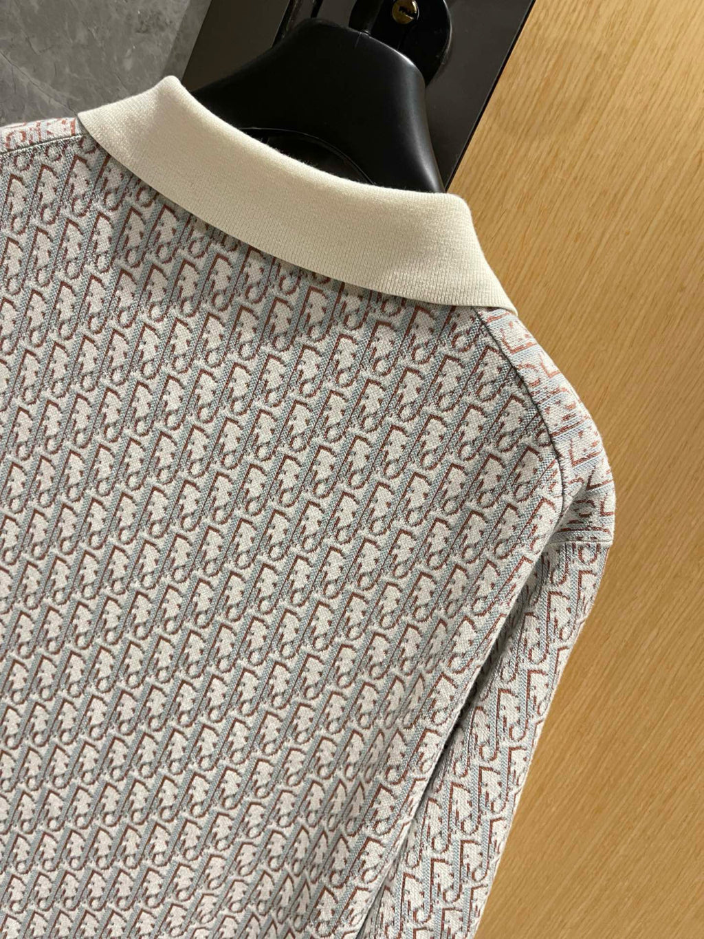 Dior Men's Summer Graphic All Over Print Polo Neck Straight Short Sleeve T-Shirt #98753
