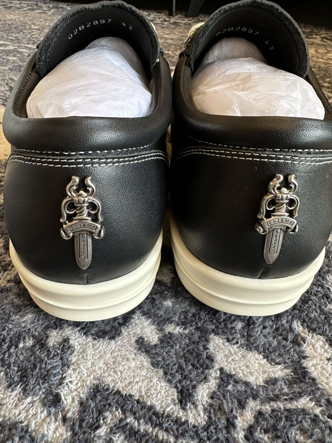 Rick Owens x Chrome Hearts Low Top Casual Shoes #336915