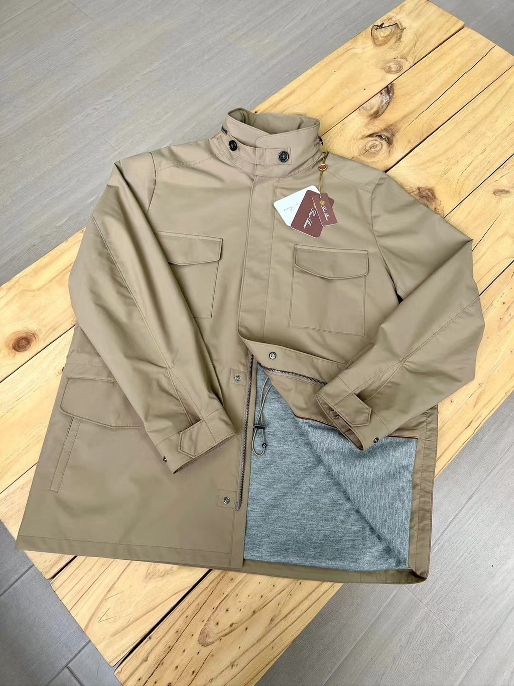 Loro Piana Standing Collar Long Sleeved Jacket #21867