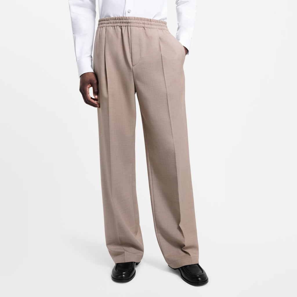 Louis Vuitton Men's Fall/Winter Fashion Casual Solid Color Lapel Zipper Logo Print Flight Jacket Solid Color Casual Elastic Waist Suit Pants Pants Suit Set #78977