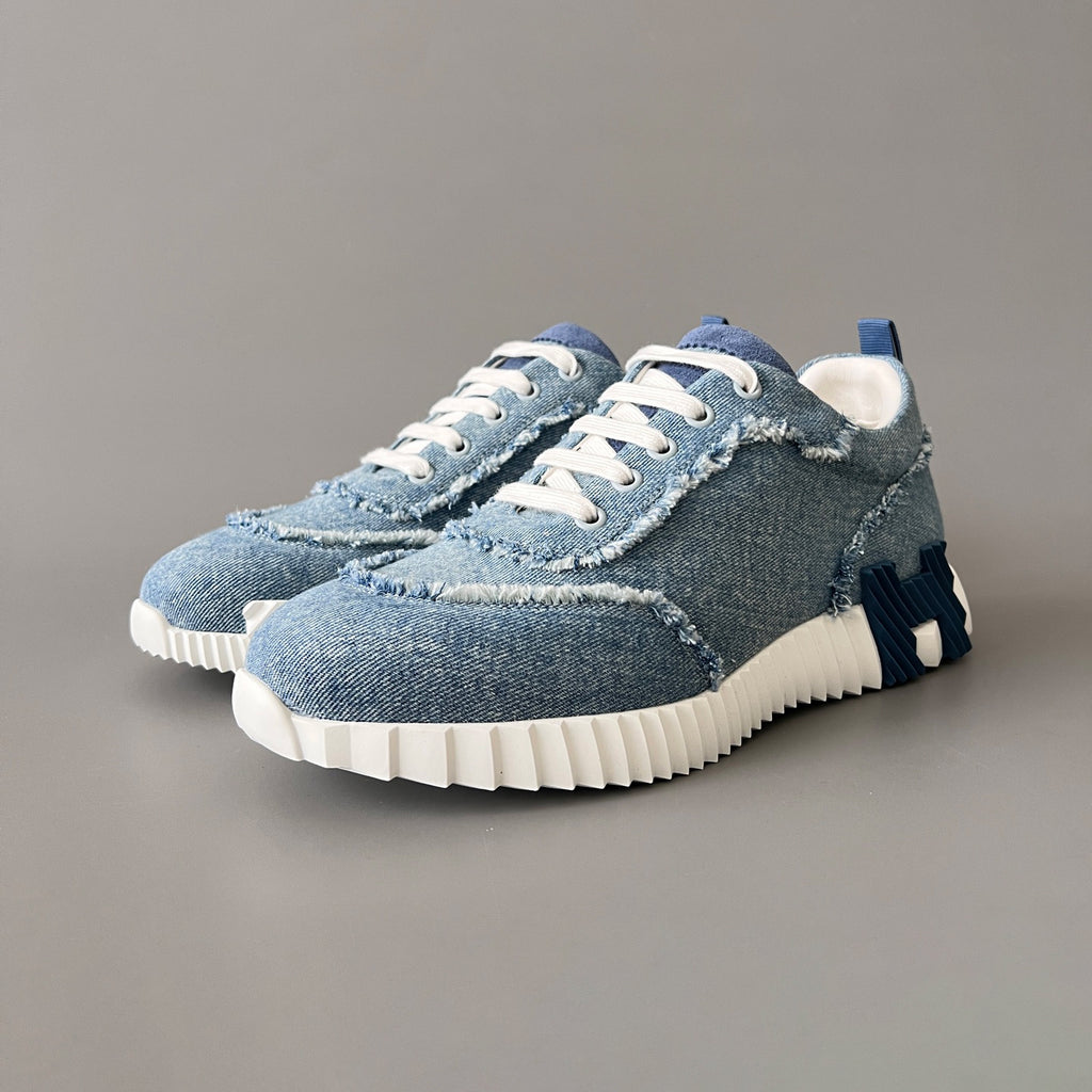 Hermes Bouncing Men's And Women's Spring/Summer Fashion Casual Round Toe Lace Up Low Top Canvas Casual Shoes #78411