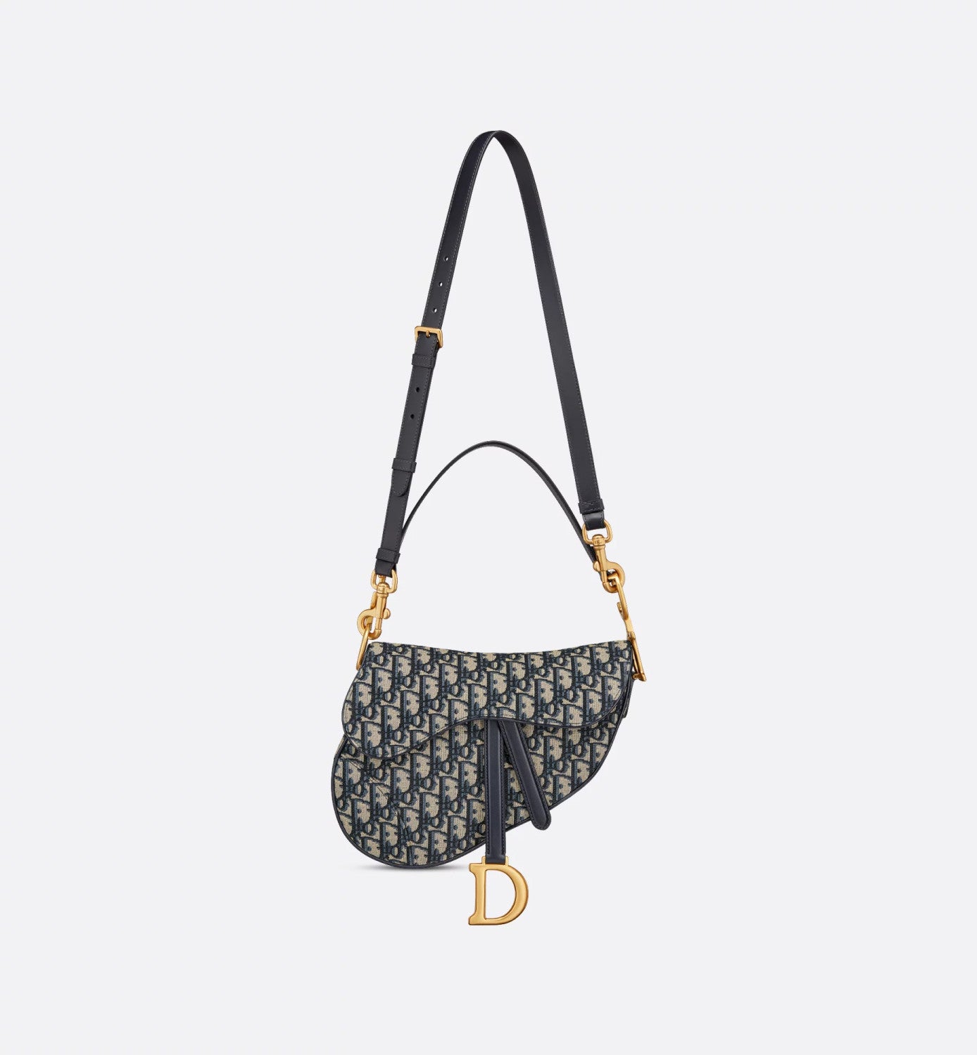 Dior Mini & Medium Saddle Bag With Shoulder Strap Blue Oblique Printed Fashion Exquisite Temperament Clutch Bag Crossbody Bag Bags M0455CBAA_M900 #81649