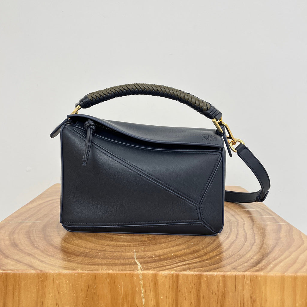 Loewe Puzzle Women's Fashion Classic Solid Color Leather Handle Embossed Tote Bag Shoulder Bag Crossbody Bag Bags A510S21XAE-1100 #78919