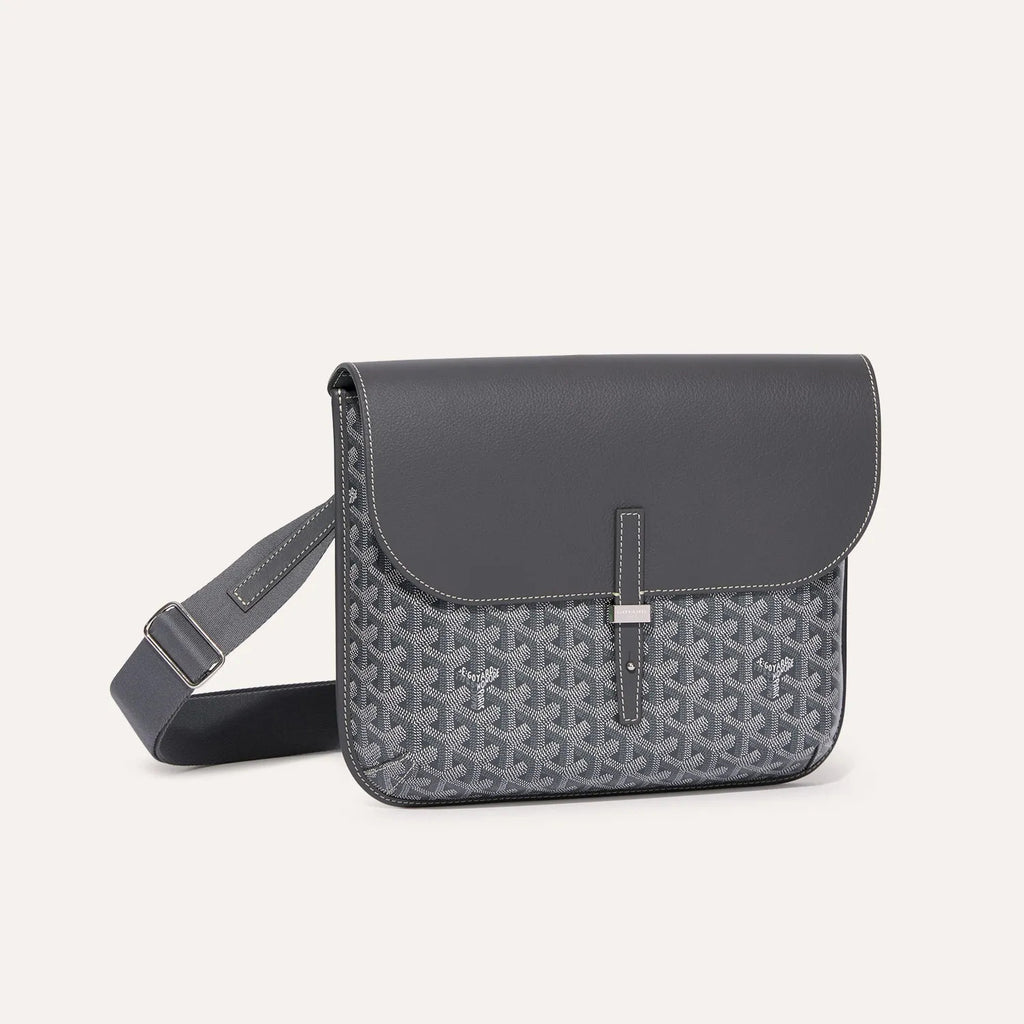 GOYARD Coursier Men's and Women's Solid Color Adjustable Shoulder Strap Canvas Spell Calfskin Messenger Bag Crossbody Shoulder Bags #77783