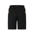 Louis Vuitton Men's Summer Black Embroidered Knit Fabric Casual Lace-Up Shorts Pants #98794