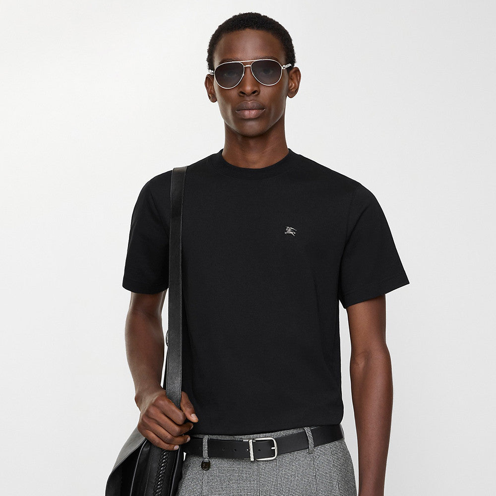 Burberry Metal EKD Cotton T-shirt in Black #378046