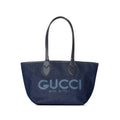 Gucci Totissima Women's Solid Color Double Sided Classic Print Logo Logo Denim Patchwork Canvas Shopping Bag Tote Shoulder Bags #76499