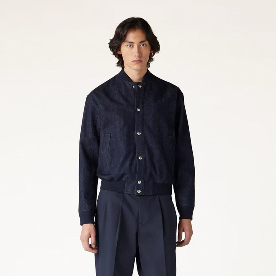 Loro Piana Men's Spring/Fall Solid-Color Cotton-Blend Cashmere Single-Breasted Long-Sleeve Jacket With Baseball Collar Ngvp #2349