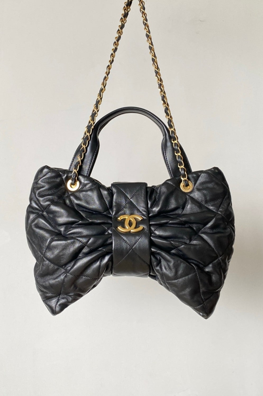 Chanel Women's Fashion Classic Solid Color Leather Bow Handbag Brand Logo Chain Bag Tote Crossbody Bag Bags #78911