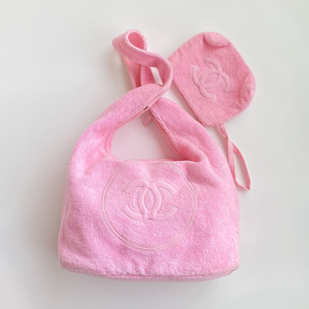 Chanel Women's CoCo Beach Collection Cotton Beach Bag Logo Solid Color Tote Bag Bags AAA938-B20128-10800 #81285