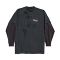 Balenciaga Men's Spring Summer Political Campaign Layered Black Vintage Plain Knit Long Sleeve T-Shirt #75967