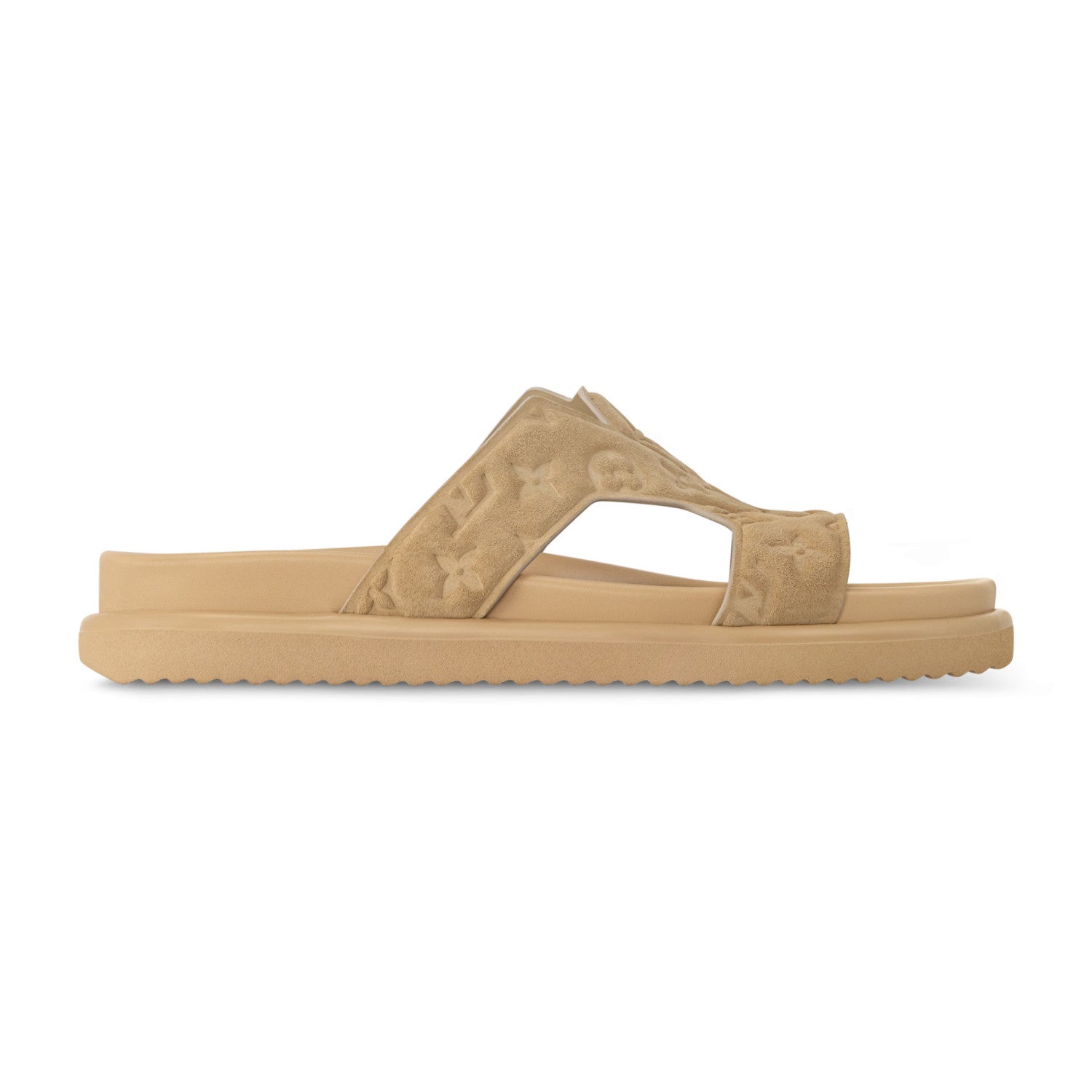Louis Vuitton Men's Summer Solid Color Classic Fashion Casual Logo Print Slippers Round Toe Flat Mule Shoes #78169