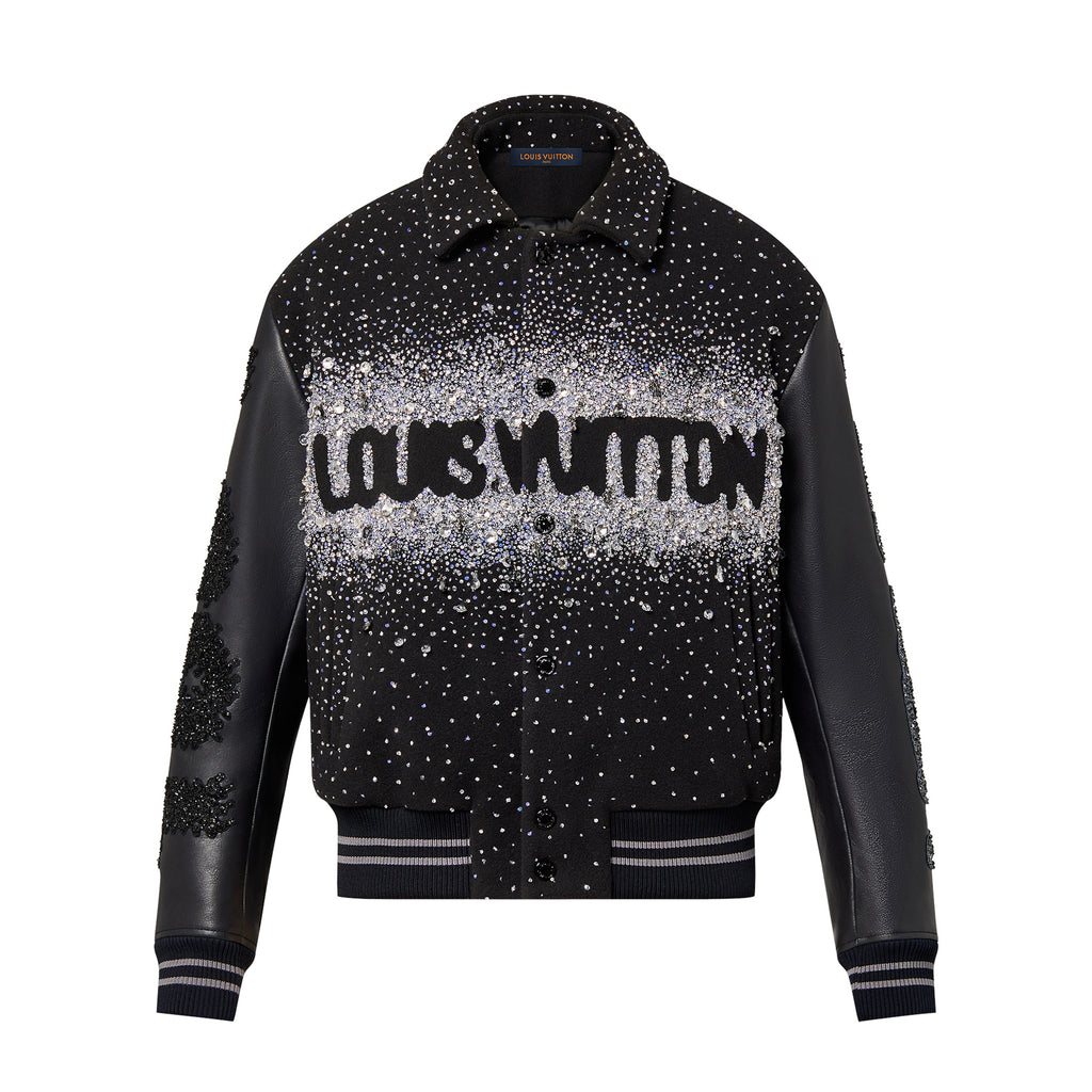 Louis Vuitton Rhinestone Lapel Button Down Jacket #96595