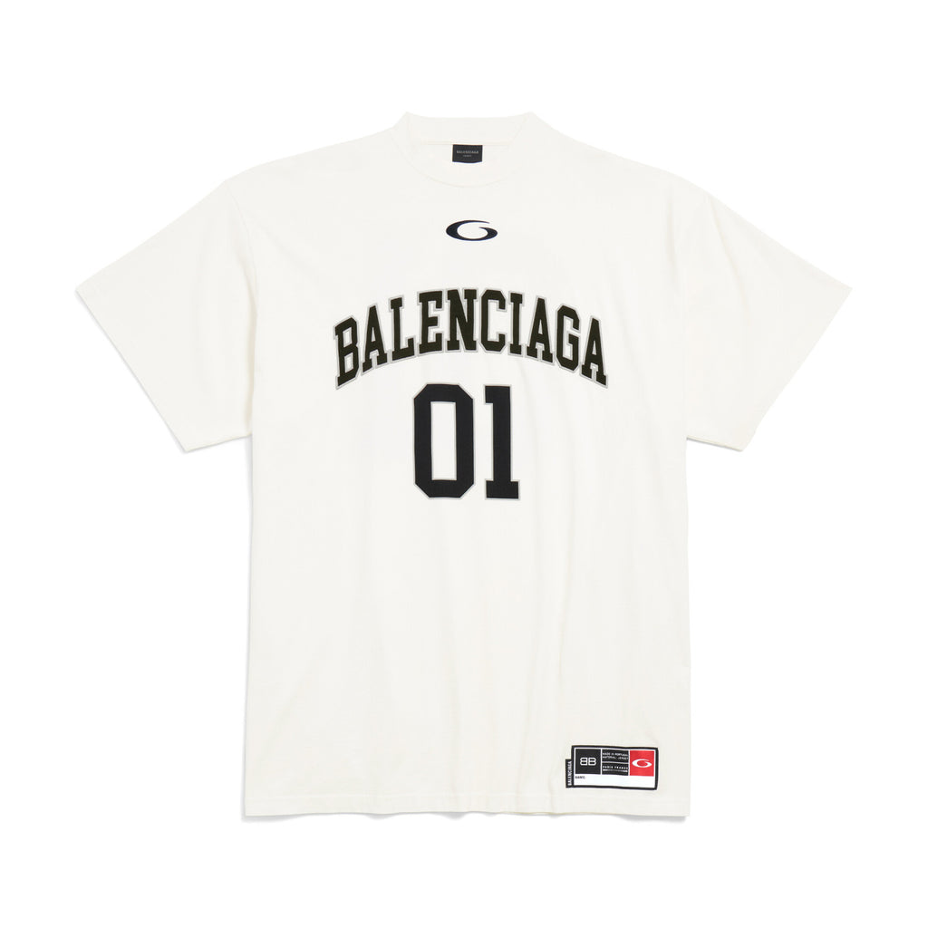 Balenciaga Men's Summer Letter Logo Print Round Neck Regular Fit Short Sleeve T-Shirt #74579