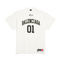 Balenciaga Men's Summer Letter Logo Print Round Neck Regular Fit Short Sleeve T-Shirt #74579