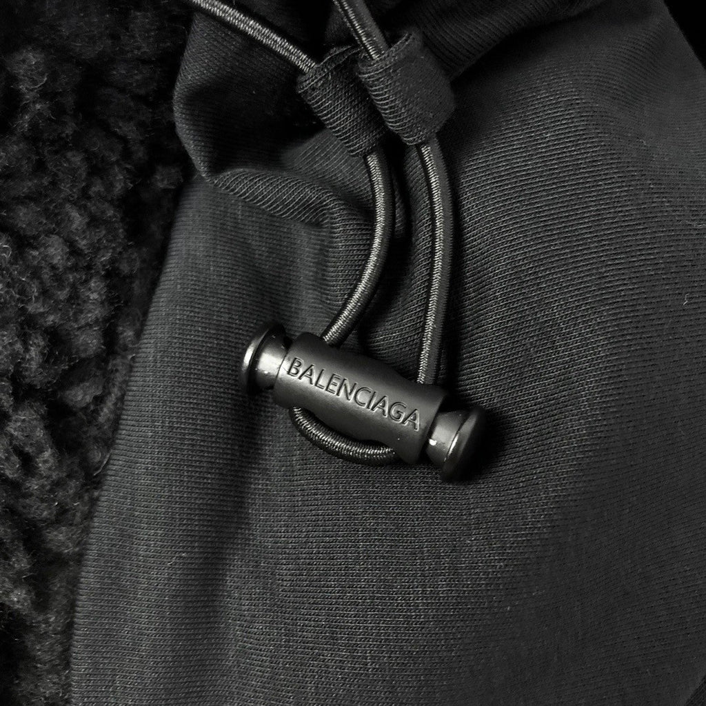 Balenciaga Men's 25FW LOOP SPORTS ICON Lambswool Zipper Jacket INFORMATION Diagonal Pockets Double-ended Zipper Closure Loop Artwork Inlay #332256