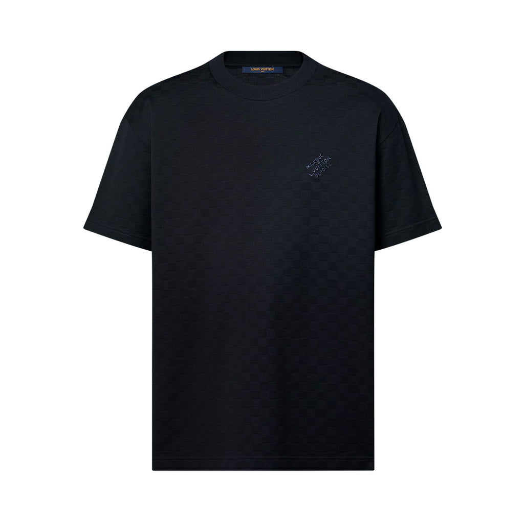 Louis Vuitton Men's Summer Solid Color Letter Logo Round Neck Cotton Short Sleeve T-Shirt #75784