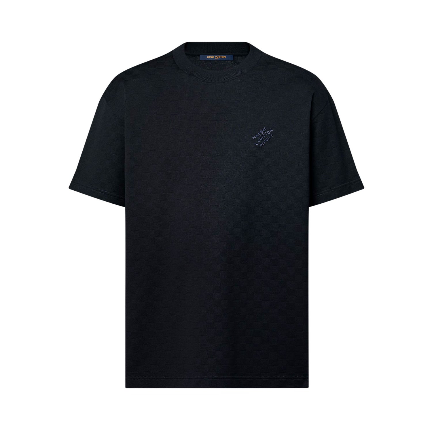 Louis Vuitton Men's Summer Solid Color Letter Logo Round Neck Cotton Short Sleeve T-Shirt #75784