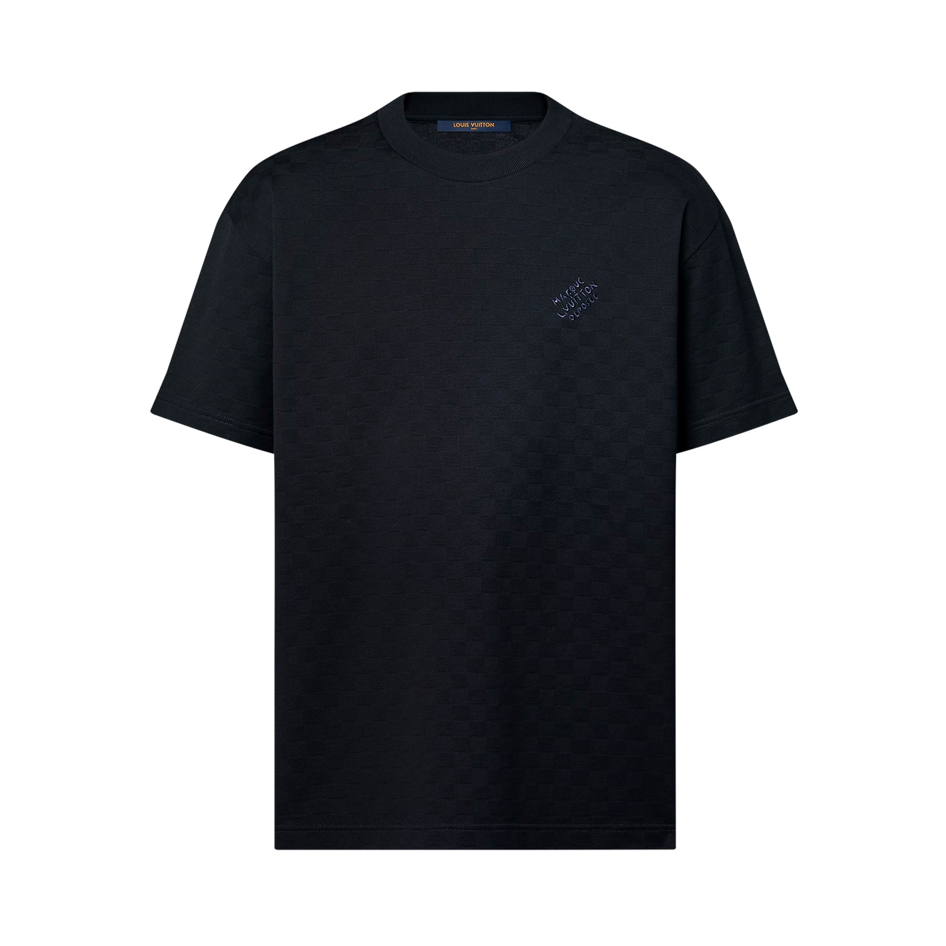 Louis Vuitton Men's Summer Solid Color Letter Logo Round Neck Cotton Short Sleeve T-Shirt #76428