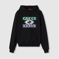 Gucci Cotton Jersey Hooded Sweatshirt Men'S Spring Autumn Fashion Pullover Hoodie Black Logo Print Hooded Sweatshirt #81152