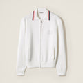 MiuMiu Women's Spring/Autumn Solid Color Zipper Loose Fit Cardigan Jacket #77848
